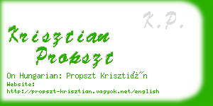 krisztian propszt business card